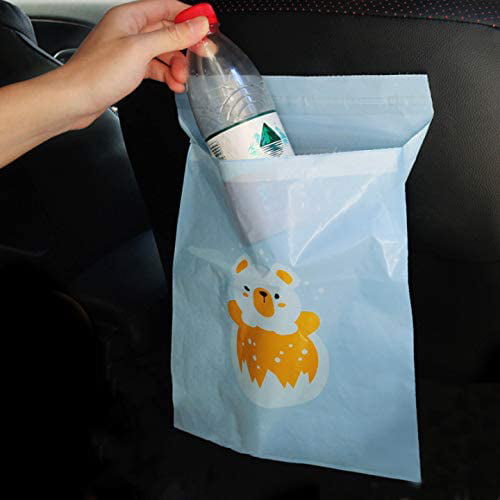 Leak-proof Garbage Bags Easy Stick On Disposable Car Trash Can Saving Space In The Car Waterproof Trash Bin For Car 9.8 x 12.6 10 pcs Cleaning Bag For Kitchen And Bedroom,Hanging In The Air Large Capacity Car Trash Bag 